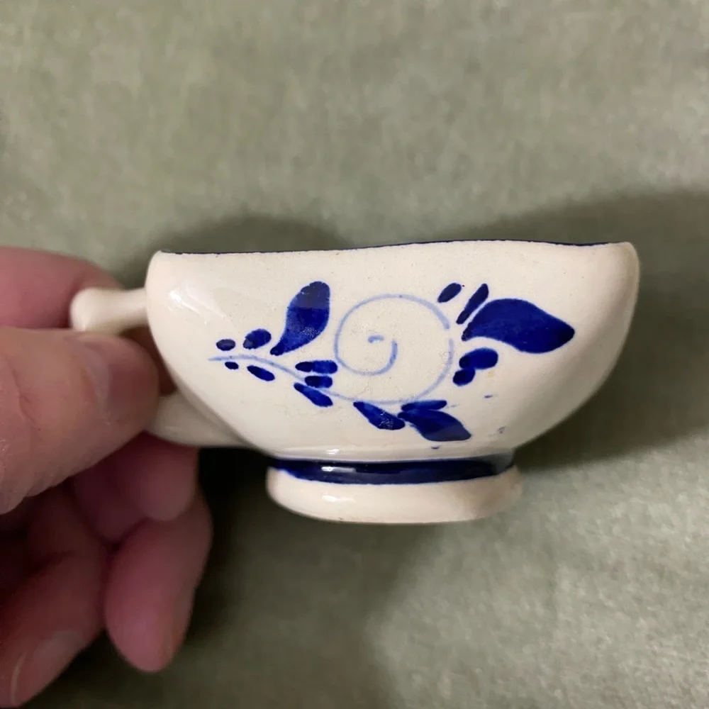 Tea cup 22 Delfts made in Hulland windmill blue white #15
